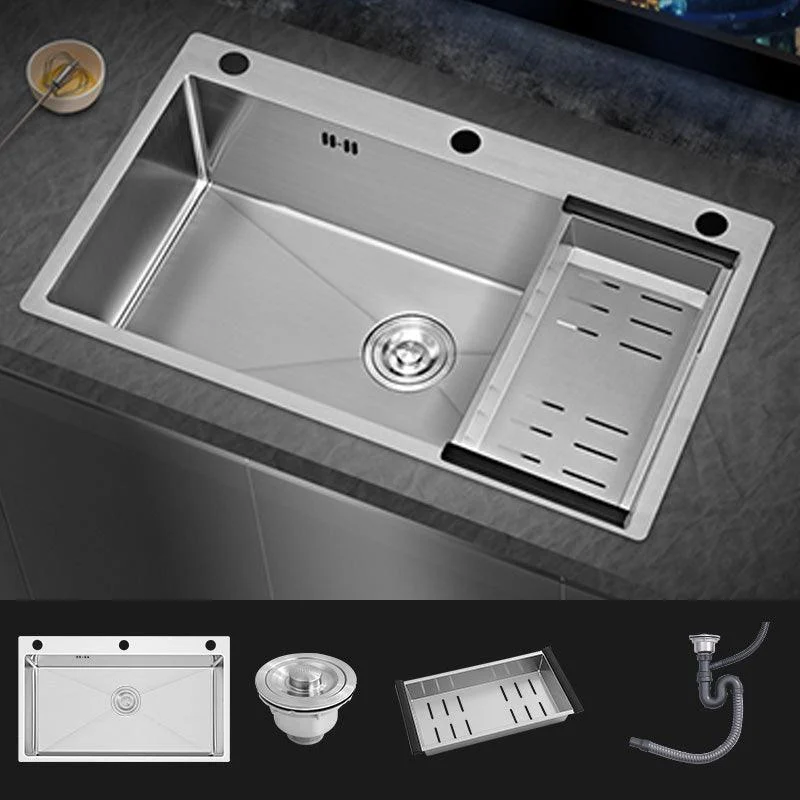 Modern Style Kitchen Sink Soundproof Kitchen Sink with Basket Strainer -Bathlova