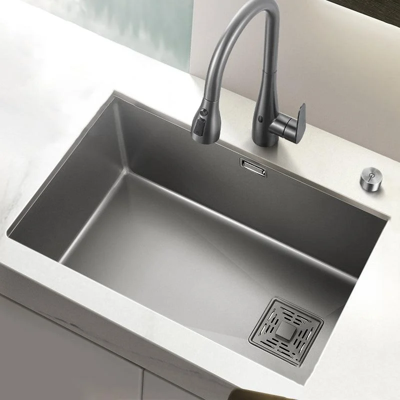 Modern Style Kitchen Sink Stainless Steel 1 Holes Kitchen Sink with Soap Dispenser -Bathlova