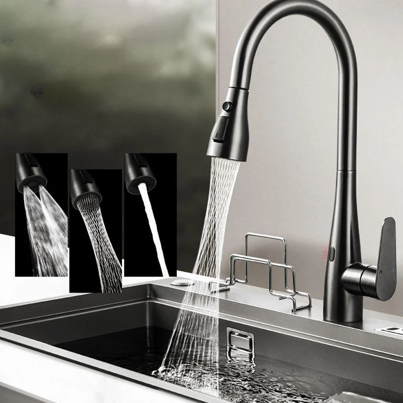 Modern Style Kitchen Sink Stainless Steel 1 Holes Kitchen Sink with Soap Dispenser -Bathlova