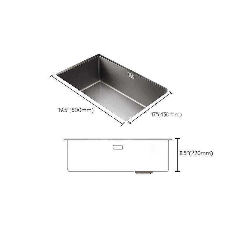 Modern Style Kitchen Sink Stainless Steel 1 Holes Kitchen Sink with Soap Dispenser -Bathlova