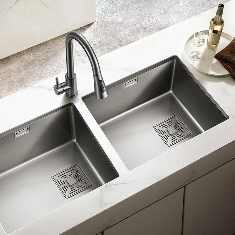 Modern Style Kitchen Sink Stainless Steel 1 Holes Kitchen Sink with Soap Dispenser -Bathlova