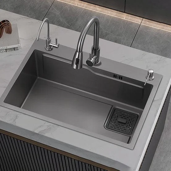 Modern Style Kitchen Sink Stainless Steel 3 Holes Drop-In Kitchen Sink -Bathlova