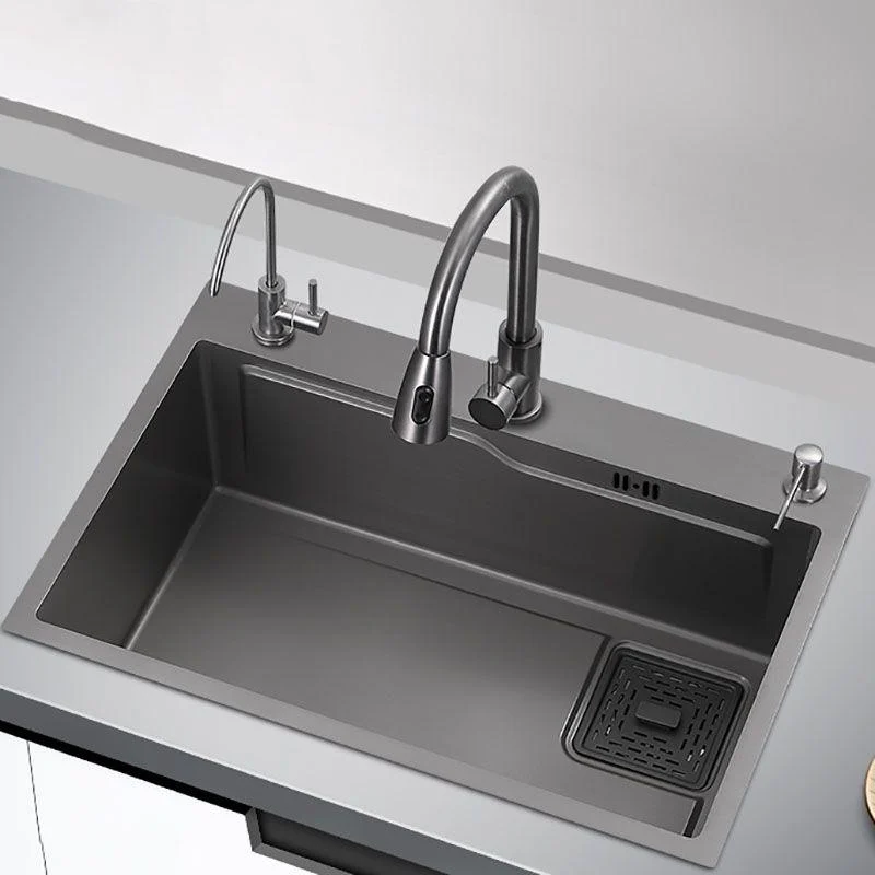 Modern Style Kitchen Sink Stainless Steel 3 Holes Drop-In Kitchen Sink -Bathlova