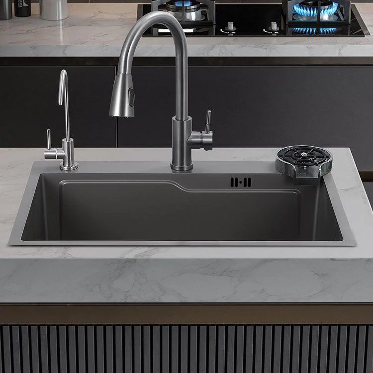 Modern Style Kitchen Sink Stainless Steel 3 Holes Drop-In Kitchen Sink -Bathlova