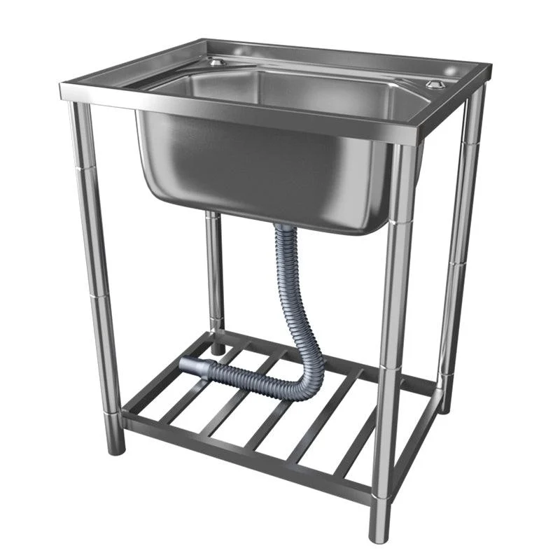 Modern Style Kitchen Sink Stainless Steel All-in-one Kitchen Sink with Drain Assembly -Bathlova