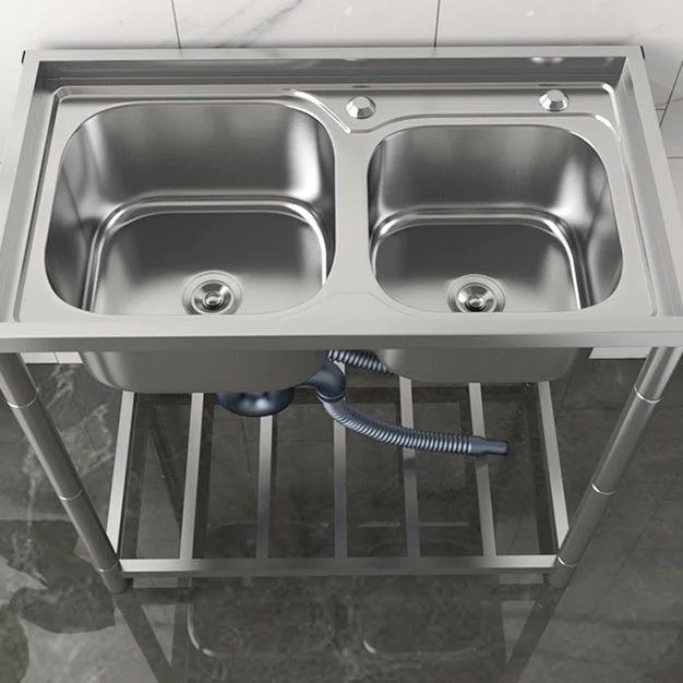 Modern Style Kitchen Sink Stainless Steel All-in-one Kitchen Sink with Drain Assembly -Bathlova