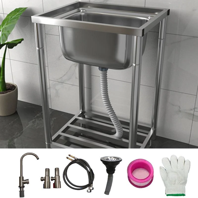 Modern Style Kitchen Sink Stainless Steel All-in-one Kitchen Sink with Drain Assembly -Bathlova