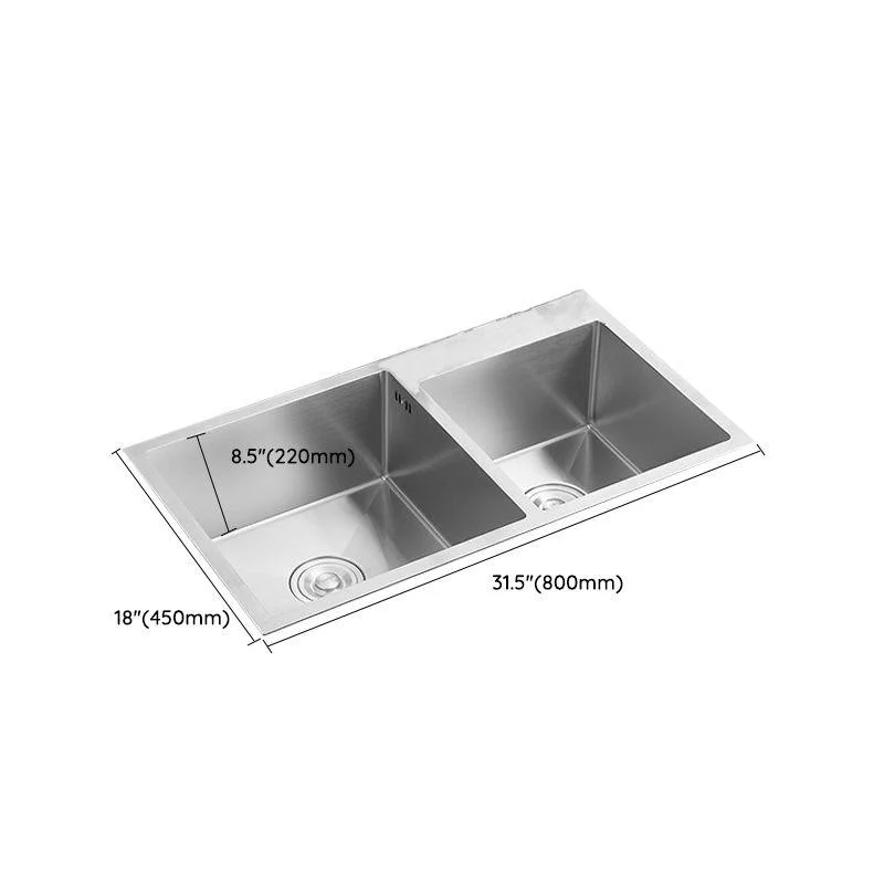 Modern Style Kitchen Sink Stainless Steel All-in-one Kitchen Sink with Storage Box -Bathlova