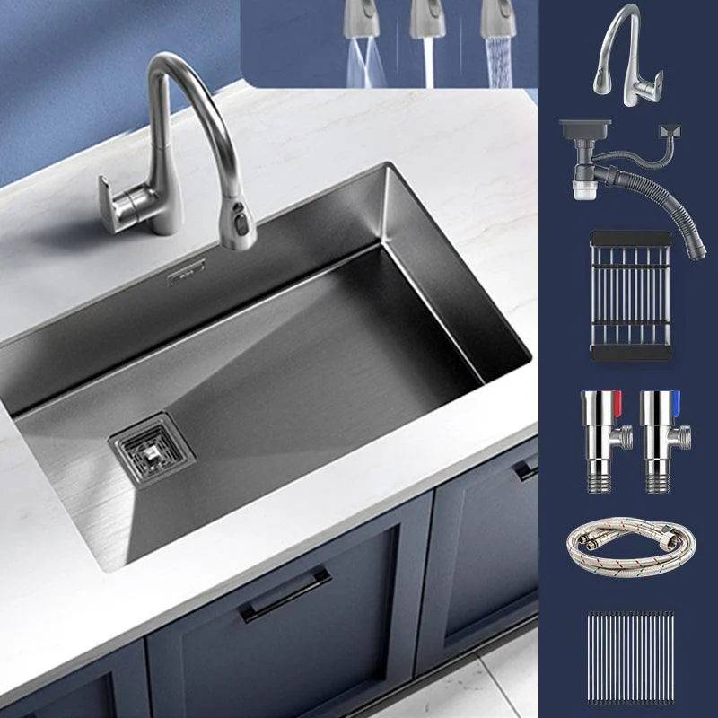 Modern Style Kitchen Sink Stainless Steel Antimicrobial Design Kitchen Sink -Bathlova