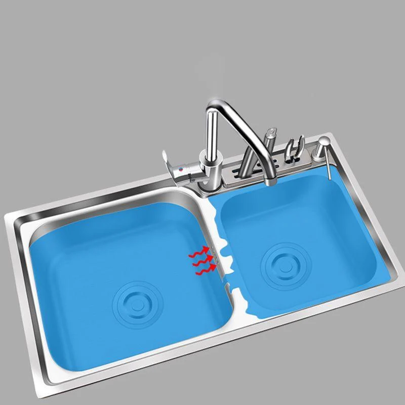 Modern Style Kitchen Sink Stainless Steel Corrosion Resistant Drop-In Kitchen Sink -Bathlova