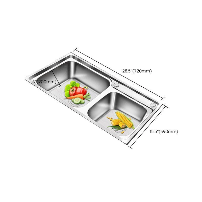 Modern Style Kitchen Sink Stainless Steel Corrosion Resistant Drop-In Kitchen Sink -Bathlova