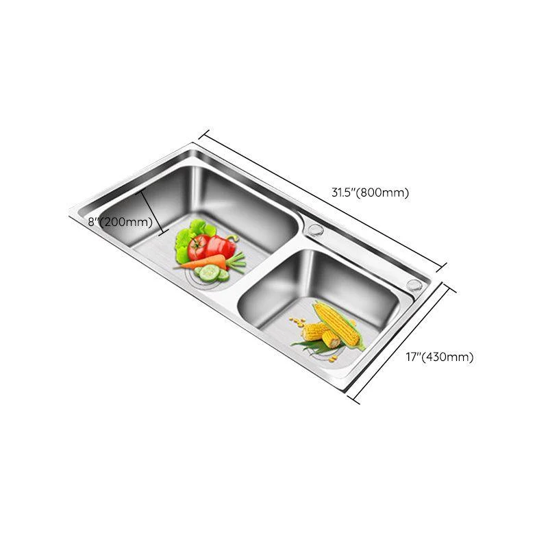 Modern Style Kitchen Sink Stainless Steel Corrosion Resistant Drop-In Kitchen Sink -Bathlova