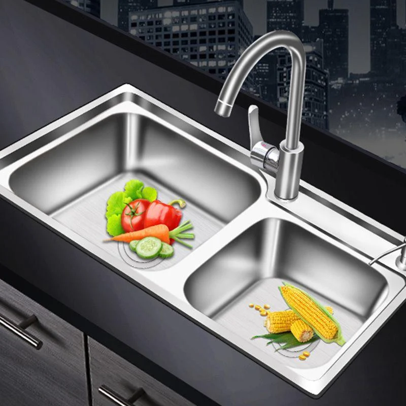 Modern Style Kitchen Sink Stainless Steel Corrosion Resistant Drop-In Kitchen Sink -Bathlova