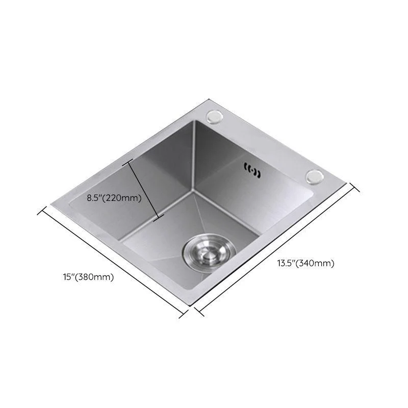 Modern Style Kitchen Sink Stainless Steel Dirt Resistant 1 Holes Drop-In Kitchen Sink -Bathlova