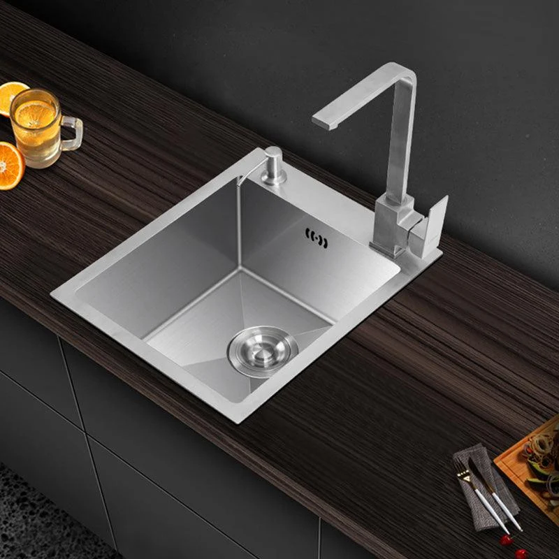 Modern Style Kitchen Sink Stainless Steel Dirt Resistant 1 Holes Drop-In Kitchen Sink -Bathlova