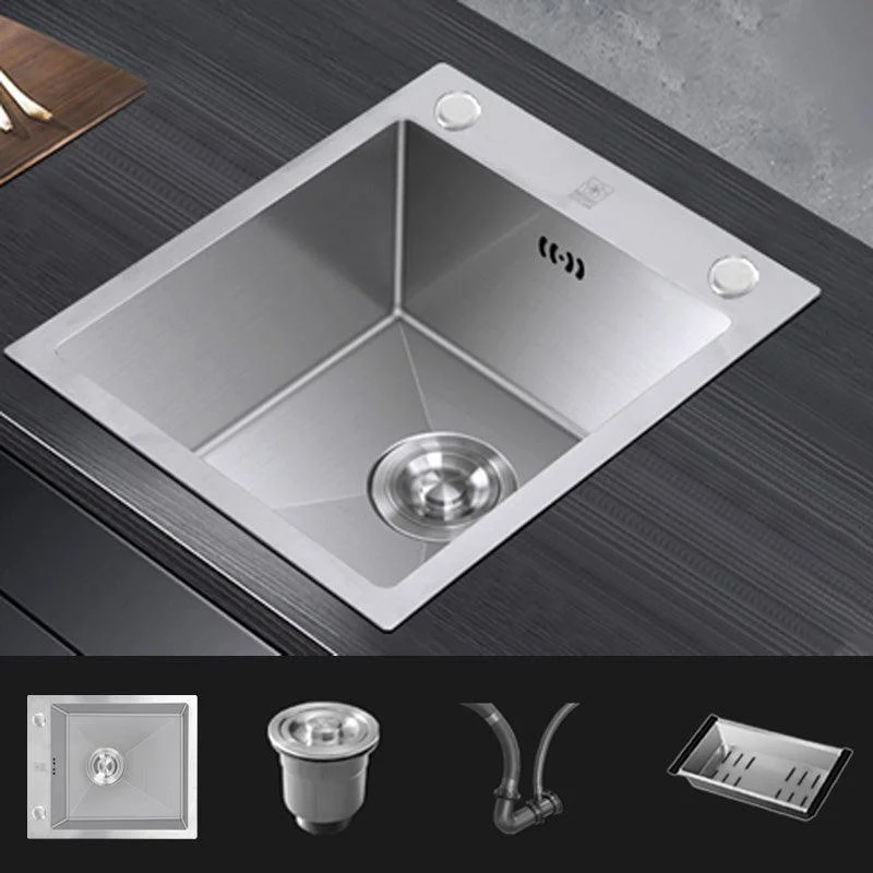 Modern Style Kitchen Sink Stainless Steel Dirt Resistant 1 Holes Drop-In Kitchen Sink -Bathlova