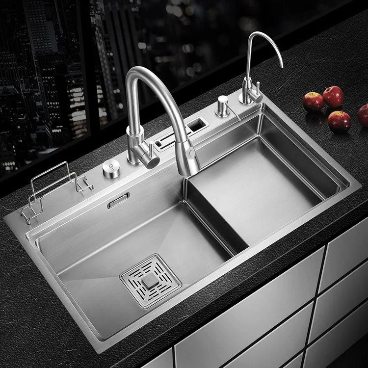 Modern Style Kitchen Sink Stainless Steel Dirt Resistant Drop-In Kitchen Sink -Bathlova