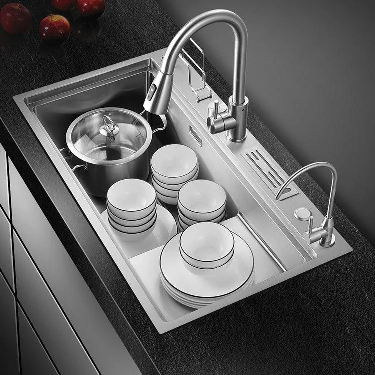 Modern Style Kitchen Sink Stainless Steel Dirt Resistant Drop-In Kitchen Sink -Bathlova