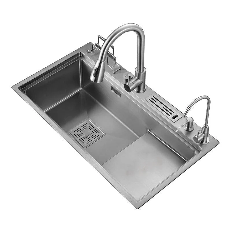 Modern Style Kitchen Sink Stainless Steel Dirt Resistant Drop-In Kitchen Sink -Bathlova