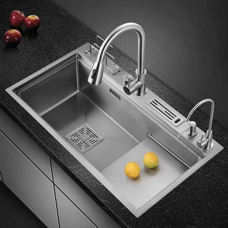 Modern Style Kitchen Sink Stainless Steel Dirt Resistant Drop-In Kitchen Sink -Bathlova