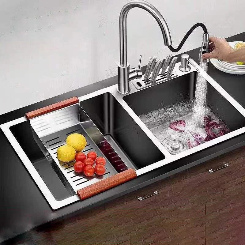 Modern Style Kitchen Sink Stainless Steel Dirt Resistant Kitchen Sink -Bathlova