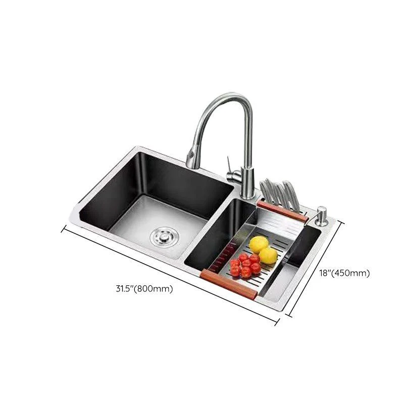 Modern Style Kitchen Sink Stainless Steel Dirt Resistant Kitchen Sink -Bathlova