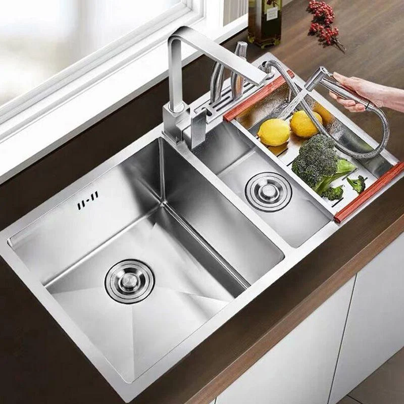 Modern Style Kitchen Sink Stainless Steel Dirt Resistant Kitchen Sink -Bathlova