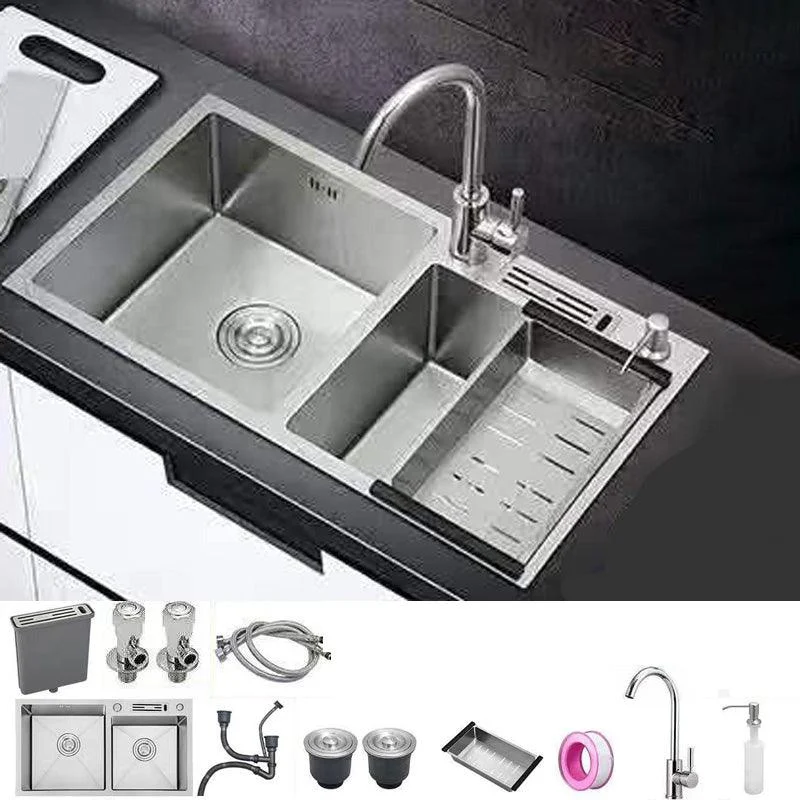 Modern Style Kitchen Sink Stainless Steel Dirt Resistant Kitchen Sink -Bathlova