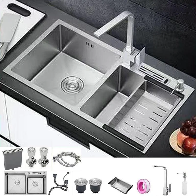 Modern Style Kitchen Sink Stainless Steel Dirt Resistant Kitchen Sink -Bathlova