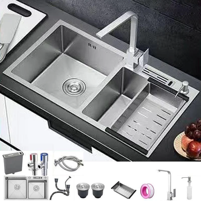 Modern Style Kitchen Sink Stainless Steel Dirt Resistant Kitchen Sink -Bathlova