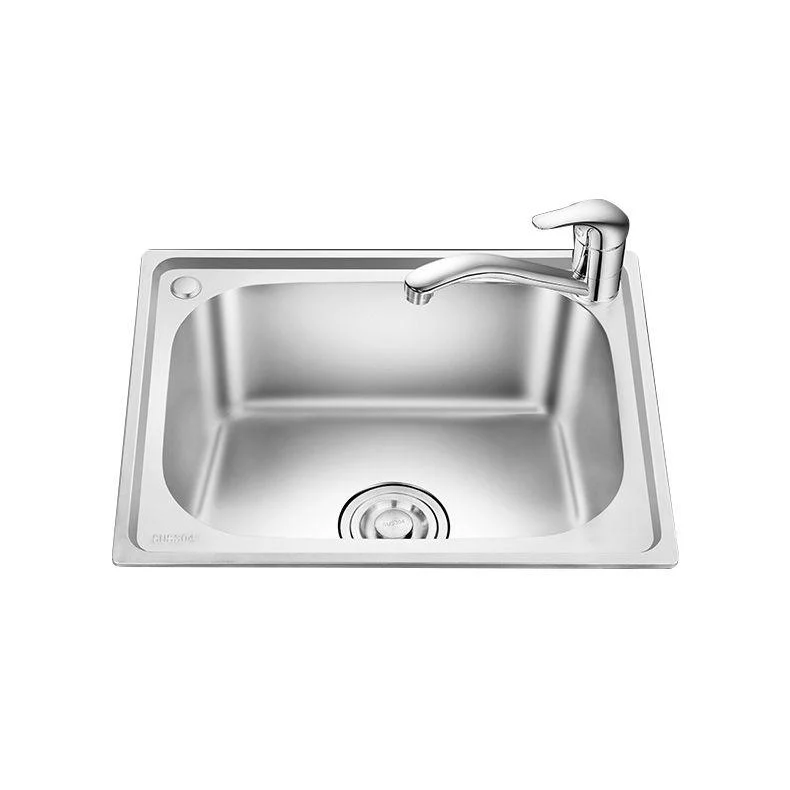 Modern Style Kitchen Sink Stainless Steel Dirt Resistant Kitchen Sink(Not Included Tap) -Bathlova