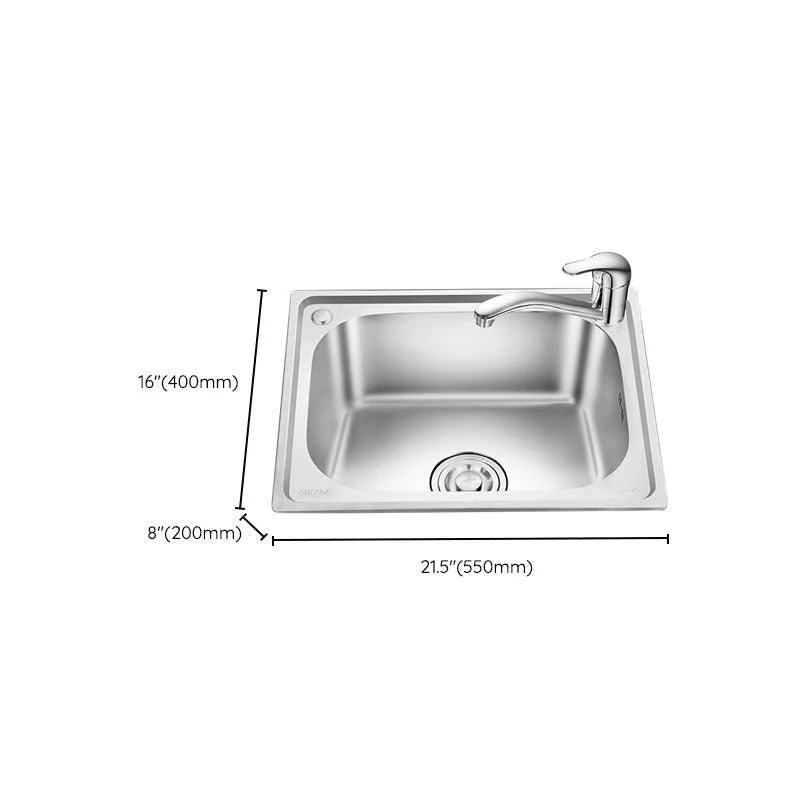 Modern Style Kitchen Sink Stainless Steel Dirt Resistant Kitchen Sink(Not Included Tap) -Bathlova