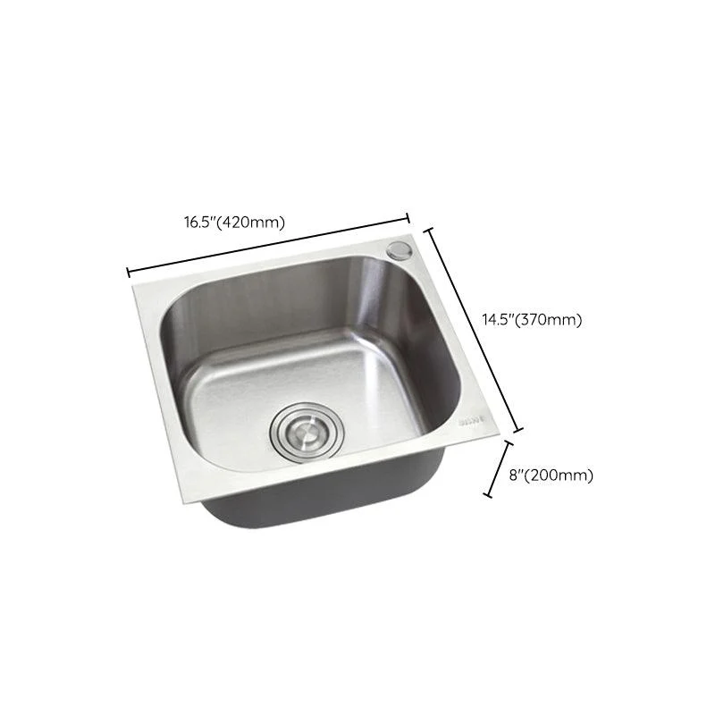 Modern Style Kitchen Sink Stainless Steel Dirt Resistant Kitchen Sink(Not Included Tap) -Bathlova