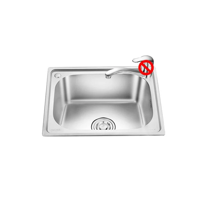 Modern Style Kitchen Sink Stainless Steel Dirt Resistant Kitchen Sink(Not Included Tap) -Bathlova