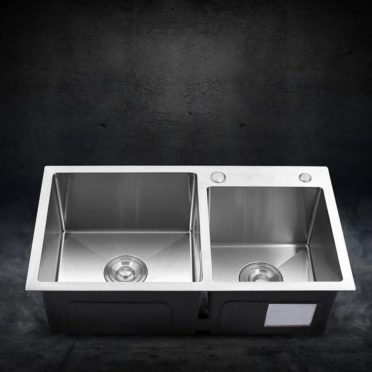 Modern Style Kitchen Sink Stainless Steel Drop-In Kitchen Double Sink -Bathlova