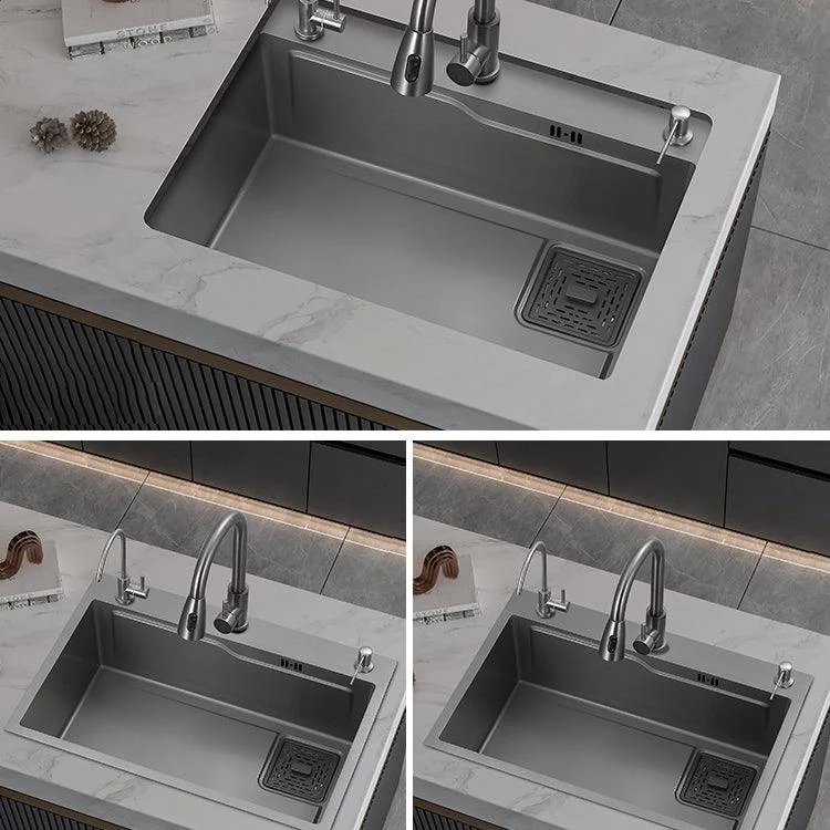 Modern Style Kitchen Sink Stainless Steel Drop-In Noise-cancelling Design Kitchen Sink -Bathlova