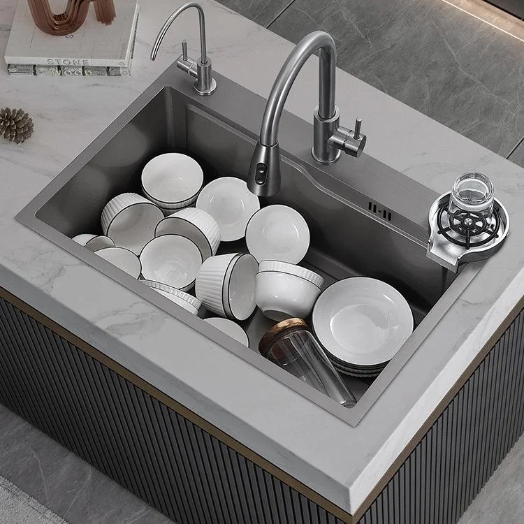 Modern Style Kitchen Sink Stainless Steel Drop-In Noise-cancelling Design Kitchen Sink -Bathlova