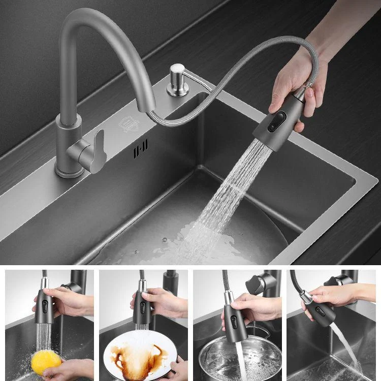 Modern Style Kitchen Sink Stainless Steel Kitchen Sink with Drain Strainer Kit -Bathlova