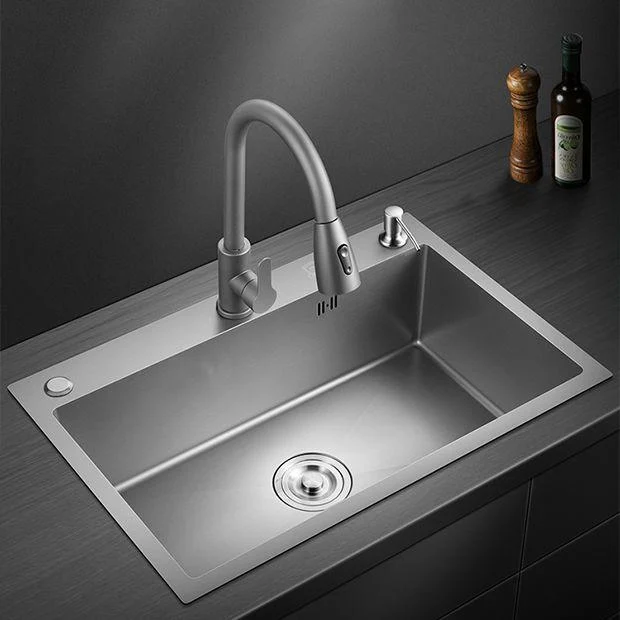 Modern Style Kitchen Sink Stainless Steel Kitchen Sink with Drain Strainer Kit -Bathlova