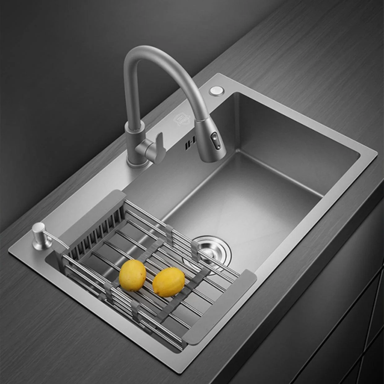 Modern Style Kitchen Sink Stainless Steel Kitchen Sink with Drain Strainer Kit -Bathlova