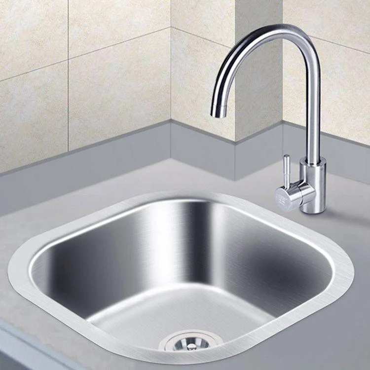 Modern Style Kitchen Sink Stainless Steel Kitchen Sink with Oval Shape -Bathlova