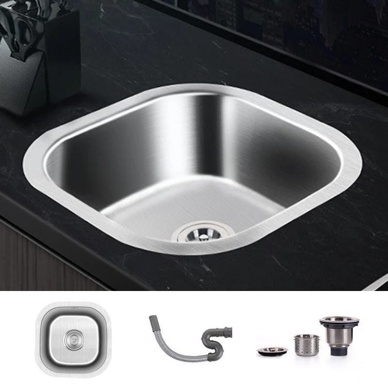 Modern Style Kitchen Sink Stainless Steel Kitchen Sink with Oval Shape -Bathlova