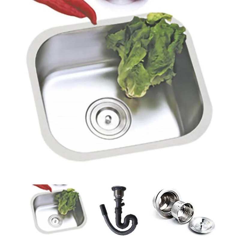 Modern Style Kitchen Sink Stainless Steel Kitchen Sink with Oval Shape -Bathlova