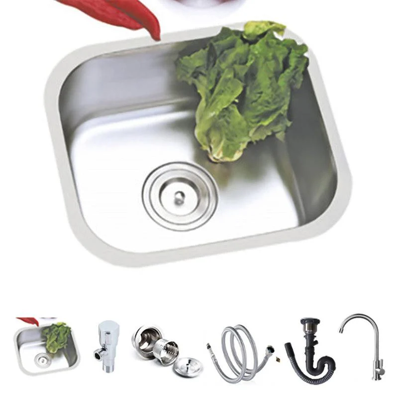 Modern Style Kitchen Sink Stainless Steel Kitchen Sink with Oval Shape -Bathlova