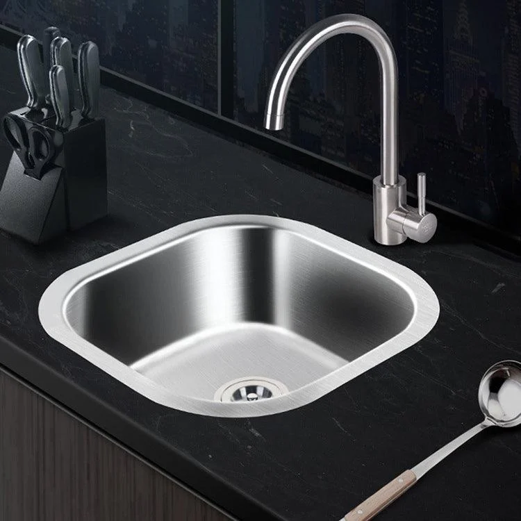 Modern Style Kitchen Sink Stainless Steel Kitchen Sink with Oval Shape -Bathlova