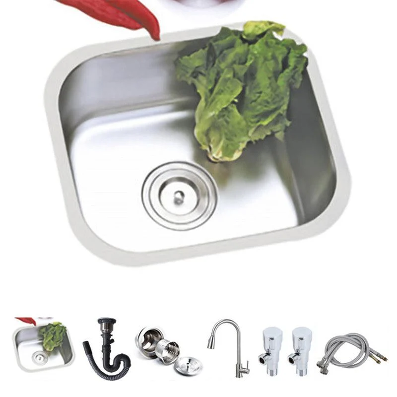 Modern Style Kitchen Sink Stainless Steel Kitchen Sink with Oval Shape -Bathlova