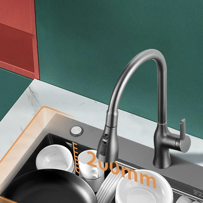 Modern Style Kitchen Sink Stainless Steel Kitchen Sink with Rectangle Shape -Bathlova