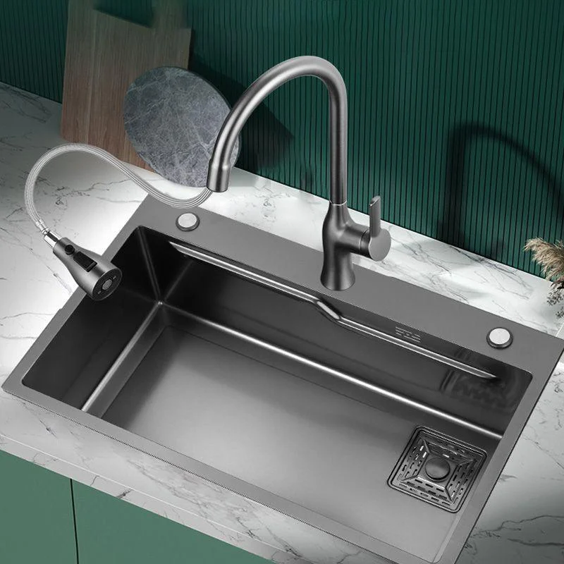 Modern Style Kitchen Sink Stainless Steel Kitchen Sink with Rectangle Shape -Bathlova