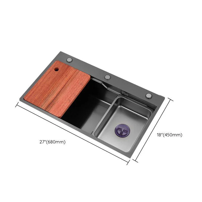 Modern Style Kitchen Sink Stainless Steel Kitchen Sink with Rectangle Shape -Bathlova