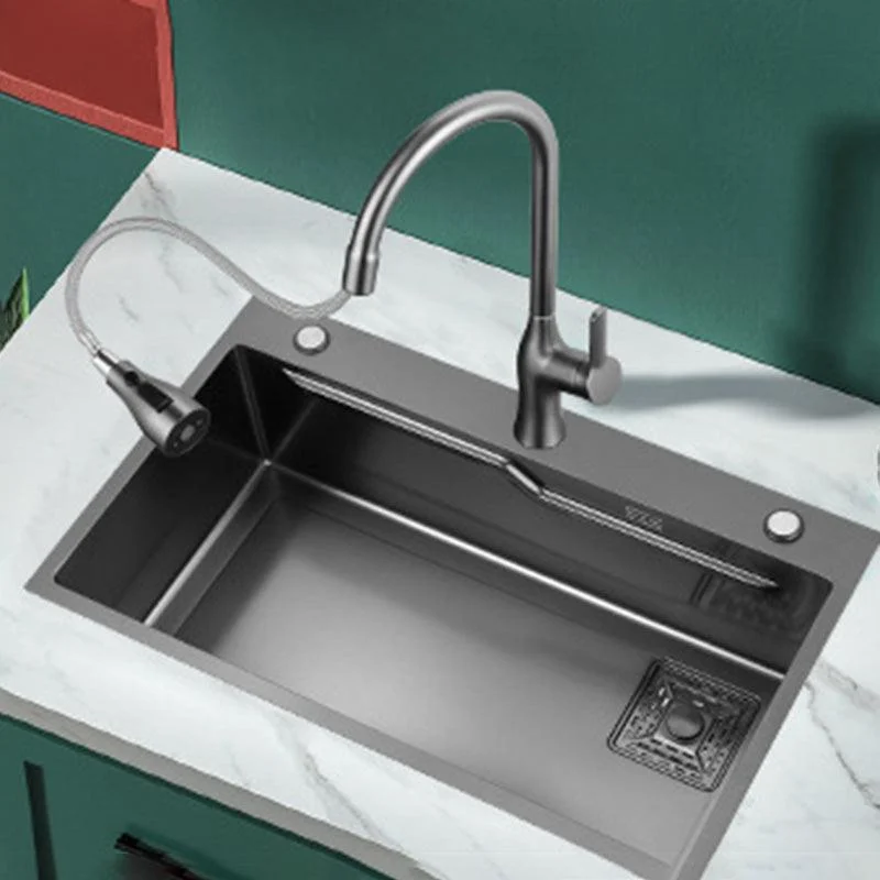 Modern Style Kitchen Sink Stainless Steel Kitchen Sink with Rectangle Shape -Bathlova